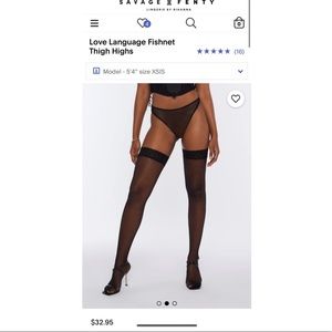 Savage X Fenty Love Language Fishnet Thigh Highs